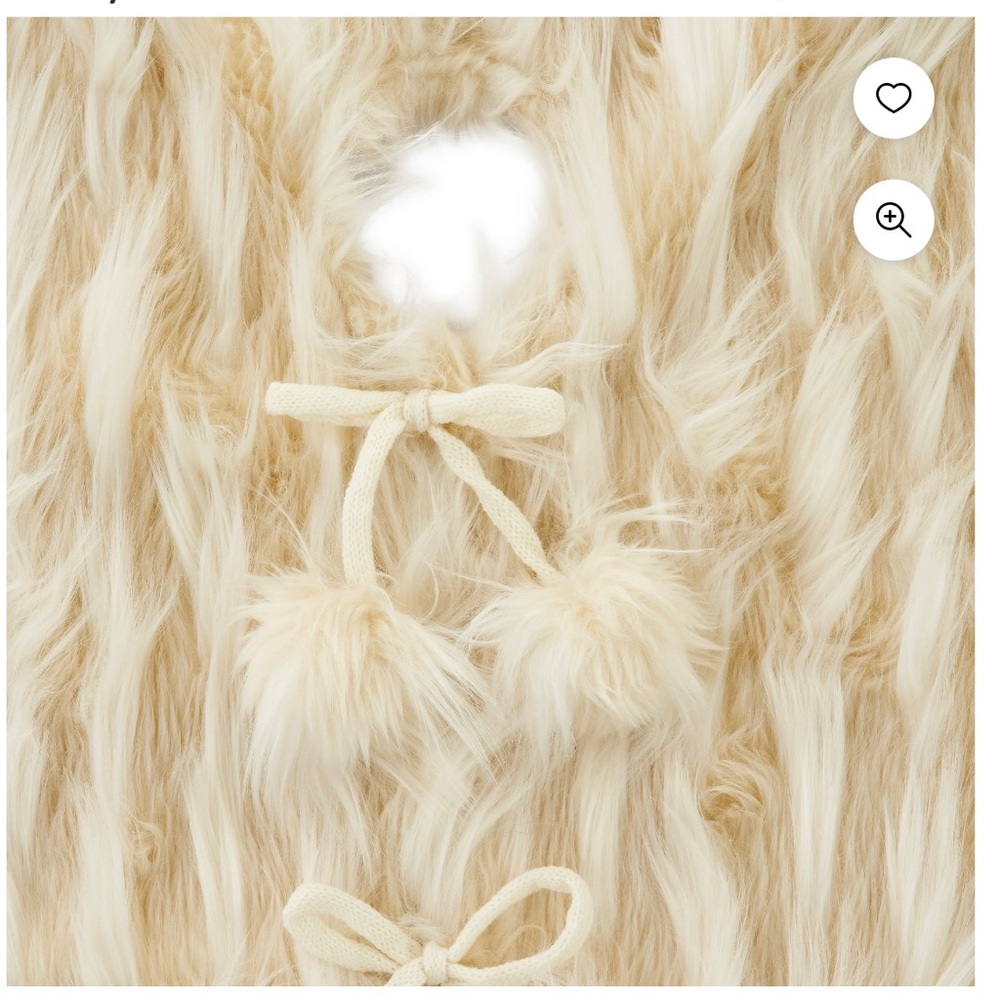 48" Faux Fur Christmas Tree Skirt Ivory Cream Plush Holiday Time - Picture 3 of 4